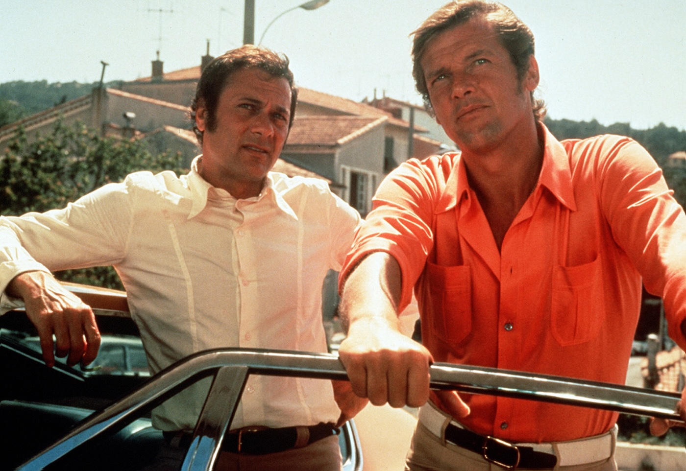 Danny Wilde (Tony Curtis) and Lord Brett Sinclair (Roger Moore) in The Persuaders! (1971).